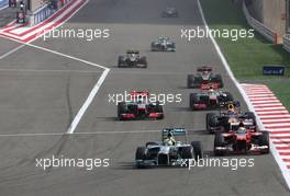 Nico Rosberg (GER), Mercedes GP  21.04.2013. Formula 1 World Championship, Rd 4, Bahrain Grand Prix, Sakhir, Bahrain, Race Day