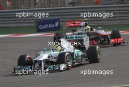 Nico Rosberg (GER), Mercedes GP  21.04.2013. Formula 1 World Championship, Rd 4, Bahrain Grand Prix, Sakhir, Bahrain, Race Day