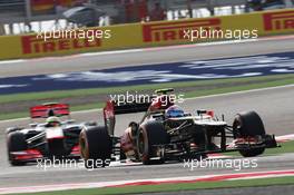 Romain Grosjean (FRA) Lotus F1 E21. 21.04.2013. Formula 1 World Championship, Rd 4, Bahrain Grand Prix, Sakhir, Bahrain, Race Day