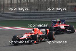 Jules Bianchi (FRA), Marussia Formula One Team  and Max Chilton (GBR), Marussia F1 Team  21.04.2013. Formula 1 World Championship, Rd 4, Bahrain Grand Prix, Sakhir, Bahrain, Race Day