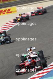 Fernando Alonso (ESP) Ferrari F138. 21.04.2013. Formula 1 World Championship, Rd 4, Bahrain Grand Prix, Sakhir, Bahrain, Race Day