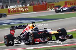 Sebastian Vettel (GER) Red Bull Racing RB9. 21.04.2013. Formula 1 World Championship, Rd 4, Bahrain Grand Prix, Sakhir, Bahrain, Race Day