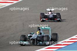 Lewis Hamilton (GBR) Mercedes AMG F1 W04. 21.04.2013. Formula 1 World Championship, Rd 4, Bahrain Grand Prix, Sakhir, Bahrain, Race Day