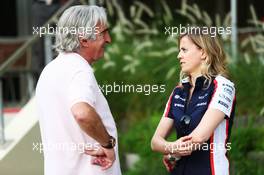 Susie Wolff (GBR) Williams Development Driver with Tom Shine (USA) Driver Manager. 20.04.2013. Formula 1 World Championship, Rd 4, Bahrain Grand Prix, Sakhir, Bahrain, Qualifying Day