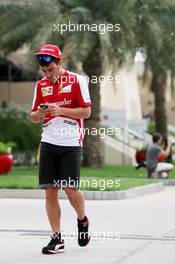 Fernando Alonso (ESP) Ferrari. 18.04.2013. Formula 1 World Championship, Rd 4, Bahrain Grand Prix, Sakhir, Bahrain, Preparation Day