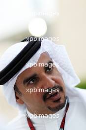 HRH Prince Salman bin Hamad Al Khalifa, Crown Prince of Bahrain. 18.04.2013. Formula 1 World Championship, Rd 4, Bahrain Grand Prix, Sakhir, Bahrain, Preparation Day