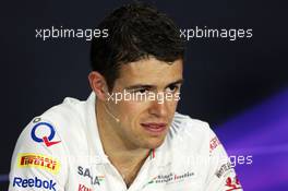 Paul di Resta (GBR) Sahara Force India F1 in the FIA Press Conference. 18.04.2013. Formula 1 World Championship, Rd 4, Bahrain Grand Prix, Sakhir, Bahrain, Preparation Day