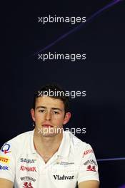 Paul di Resta (GBR) Sahara Force India F1 in the FIA Press Conference. 18.04.2013. Formula 1 World Championship, Rd 4, Bahrain Grand Prix, Sakhir, Bahrain, Preparation Day