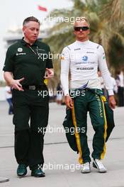 Heikki Kovalainen (FIN) Caterham F1 Team Reserve Driver. 18.04.2013. Formula 1 World Championship, Rd 4, Bahrain Grand Prix, Sakhir, Bahrain, Preparation Day