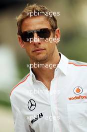 Jenson Button (GBR) McLaren. 18.04.2013. Formula 1 World Championship, Rd 4, Bahrain Grand Prix, Sakhir, Bahrain, Preparation Day