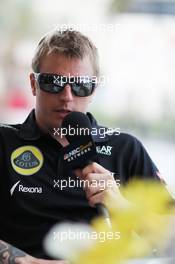 Kimi Raikkonen (FIN) Lotus F1 Team. 18.04.2013. Formula 1 World Championship, Rd 4, Bahrain Grand Prix, Sakhir, Bahrain, Preparation Day