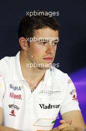 Paul di Resta (GBR) Sahara Force India F1 in the FIA Press Conference. 18.04.2013. Formula 1 World Championship, Rd 4, Bahrain Grand Prix, Sakhir, Bahrain, Preparation Day