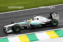Nico Rosberg (GER) Mercedes AMG F1 W04. 22.11.2013. Formula 1 World Championship, Rd 19, Brazilian Grand Prix, Sao Paulo, Brazil, Practice Day.