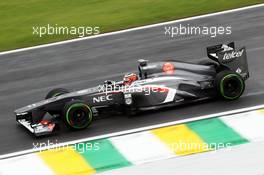 Nico Hulkenberg (GER) Sauber C32. 22.11.2013. Formula 1 World Championship, Rd 19, Brazilian Grand Prix, Sao Paulo, Brazil, Practice Day.