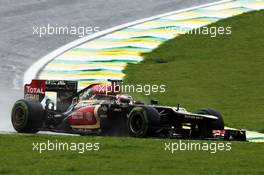 Heikki Kovalainen (FIN) Lotus F1 E21. 22.11.2013. Formula 1 World Championship, Rd 19, Brazilian Grand Prix, Sao Paulo, Brazil, Practice Day.