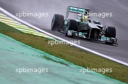 Nico Rosberg (GER) Mercedes AMG F1 W04. 22.11.2013. Formula 1 World Championship, Rd 19, Brazilian Grand Prix, Sao Paulo, Brazil, Practice Day.