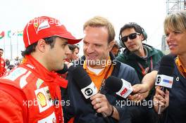 Felipe Massa (BRA) Ferrari with Rubens Barrichello (BRA). 24.11.2013. Formula 1 World Championship, Rd 19, Brazilian Grand Prix, Sao Paulo, Brazil, Race Day.