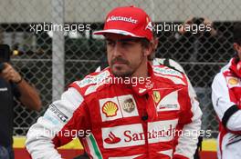Fernando Alonso (ESP) Ferrari on the grid. 24.11.2013. Formula 1 World Championship, Rd 19, Brazilian Grand Prix, Sao Paulo, Brazil, Race Day.