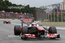Jenson Button (GBR) McLaren. 24.11.2013. Formula 1 World Championship, Rd 19, Brazilian Grand Prix, Sao Paulo, Brazil, Race Day.