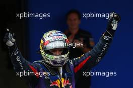 1st place Sebastian Vettel (GER) Red Bull Racing. 24.11.2013. Formula 1 World Championship, Rd 19, Brazilian Grand Prix, Sao Paulo, Brazil, Race Day.