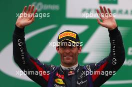2nd place Mark Webber (AUS) Red Bull Racing. 24.11.2013. Formula 1 World Championship, Rd 19, Brazilian Grand Prix, Sao Paulo, Brazil, Race Day.
