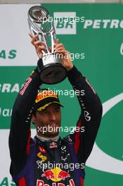 2nd place Mark Webber (AUS) Red Bull Racing. 24.11.2013. Formula 1 World Championship, Rd 19, Brazilian Grand Prix, Sao Paulo, Brazil, Race Day.