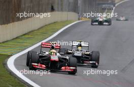 Sergio Perez (MEX), McLaren Mercedes  24.11.2013. Formula 1 World Championship, Rd 19, Brazilian Grand Prix, Sao Paulo, Brazil, Race Day.