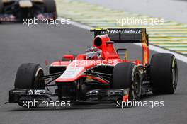 Max Chilton (GBR) Marussia F1 Team MR02. 24.11.2013. Formula 1 World Championship, Rd 19, Brazilian Grand Prix, Sao Paulo, Brazil, Race Day.