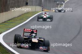 Jean-Eric Vergne (FRA), Scuderia Toro Rosso   24.11.2013. Formula 1 World Championship, Rd 19, Brazilian Grand Prix, Sao Paulo, Brazil, Race Day.