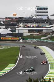 Lewis Hamilton (GBR) Mercedes AMG F1 W04. 24.11.2013. Formula 1 World Championship, Rd 19, Brazilian Grand Prix, Sao Paulo, Brazil, Race Day.