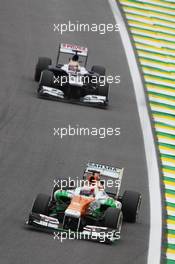 Paul di Resta (GBR) Sahara Force India VJM06. 24.11.2013. Formula 1 World Championship, Rd 19, Brazilian Grand Prix, Sao Paulo, Brazil, Race Day.