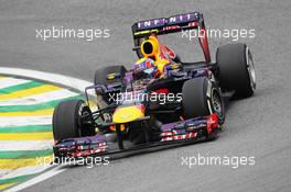 Mark Webber (AUS) Red Bull Racing RB9. 24.11.2013. Formula 1 World Championship, Rd 19, Brazilian Grand Prix, Sao Paulo, Brazil, Race Day.