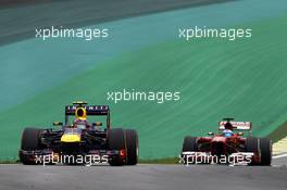 Mark Webber (AUS) Red Bull Racing RB9. 24.11.2013. Formula 1 World Championship, Rd 19, Brazilian Grand Prix, Sao Paulo, Brazil, Race Day.