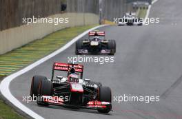 Jenson Button (GBR), McLaren Mercedes  24.11.2013. Formula 1 World Championship, Rd 19, Brazilian Grand Prix, Sao Paulo, Brazil, Race Day.