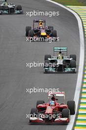Fernando Alonso (ESP) Ferrari F138. 24.11.2013. Formula 1 World Championship, Rd 19, Brazilian Grand Prix, Sao Paulo, Brazil, Race Day.