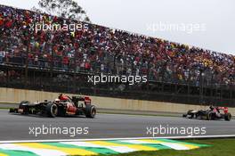 Romain Grosjean (FRA) Lotus F1 E21. 24.11.2013. Formula 1 World Championship, Rd 19, Brazilian Grand Prix, Sao Paulo, Brazil, Race Day.