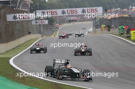 Nico Hulkenberg (GER) Sauber C32. 24.11.2013. Formula 1 World Championship, Rd 19, Brazilian Grand Prix, Sao Paulo, Brazil, Race Day.