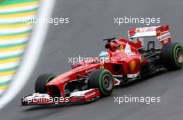Fernando Alonso (ESP), Scuderia Ferrari  23.11.2013. Formula 1 World Championship, Rd 19, Brazilian Grand Prix, Sao Paulo, Brazil, Qualifying Day.