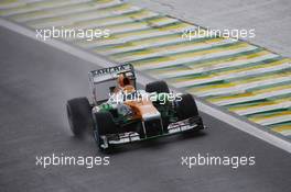 Adrian Sutil (GER) Sahara Force India VJM06. 23.11.2013. Formula 1 World Championship, Rd 19, Brazilian Grand Prix, Sao Paulo, Brazil, Qualifying Day.