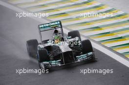 Lewis Hamilton (GBR) Mercedes AMG F1 W04. 23.11.2013. Formula 1 World Championship, Rd 19, Brazilian Grand Prix, Sao Paulo, Brazil, Qualifying Day.