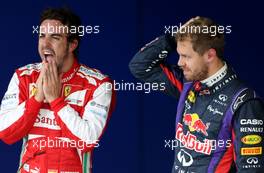 Fernando Alonso (ESP), Scuderia Ferrari and Sebastian Vettel (GER), Red Bull Racing  23.11.2013. Formula 1 World Championship, Rd 19, Brazilian Grand Prix, Sao Paulo, Brazil, Qualifying Day.