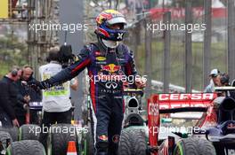 Mark Webber (AUS) Red Bull Racing in parc ferme. 23.11.2013. Formula 1 World Championship, Rd 19, Brazilian Grand Prix, Sao Paulo, Brazil, Qualifying Day.