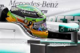 Lewis Hamilton (GBR) Mercedes AMG F1 W04 in parc ferme. 23.11.2013. Formula 1 World Championship, Rd 19, Brazilian Grand Prix, Sao Paulo, Brazil, Qualifying Day.
