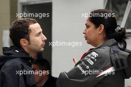 (L to R): Nicolas Todt (FRA) Driver Manager talks with Monisha Kaltenborn (AUT) Sauber Team Principal. 23.11.2013. Formula 1 World Championship, Rd 19, Brazilian Grand Prix, Sao Paulo, Brazil, Qualifying Day.