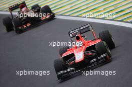 Jules Bianchi (FRA) Marussia F1 Team MR02. 23.11.2013. Formula 1 World Championship, Rd 19, Brazilian Grand Prix, Sao Paulo, Brazil, Qualifying Day.