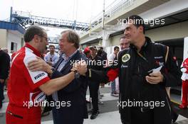 Stefano Domenicali (ITA) Ferrari General Director (Left) with Federico Gastaldi (ARG) Lotus F1 Team Business Development Director (Right). 24.11.2013. Formula 1 World Championship, Rd 19, Brazilian Grand Prix, Sao Paulo, Brazil, Race Day.