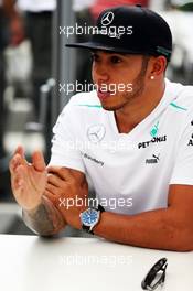 Lewis Hamilton (GBR) Mercedes AMG F1. 21.11.2013. Formula 1 World Championship, Rd 19, Brazilian Grand Prix, Sao Paulo, Brazil, Preparation Day.