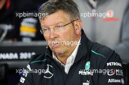 Ross Brawn (GBR) Mercedes AMG F1 Team Principal in the FIA Press Conference. 07.06.2013. Formula 1 World Championship, Rd 7, Canadian Grand Prix, Montreal, Canada, Practice Day.
