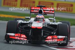 Jenson Button (GBR) McLaren MP4-28. 07.06.2013. Formula 1 World Championship, Rd 7, Canadian Grand Prix, Montreal, Canada, Practice Day.