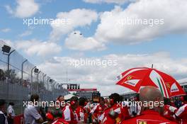 Flyby on the grid. 09.06.2013. Formula 1 World Championship, Rd 7, Canadian Grand Prix, Montreal, Canada, Race Day.